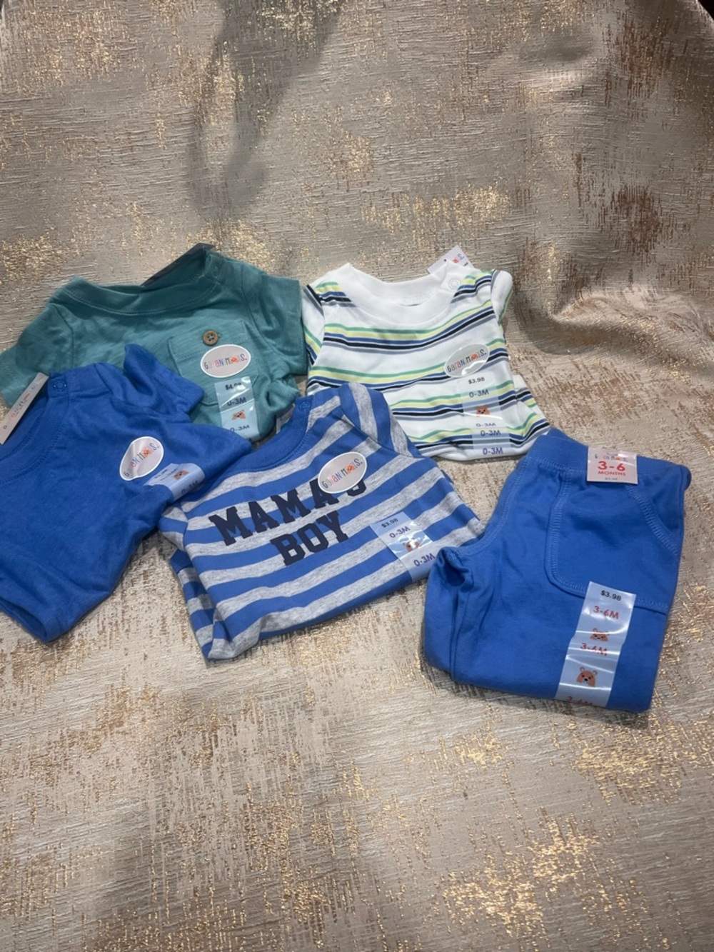 Garanimals Blue & Gray Baby Bodysuit Set